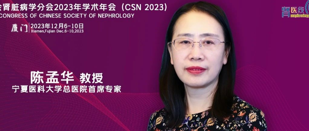 CSN 2023 | 陈孟华教授：量体裁衣，为血液透析患者合理选择膜材料和滤过方式