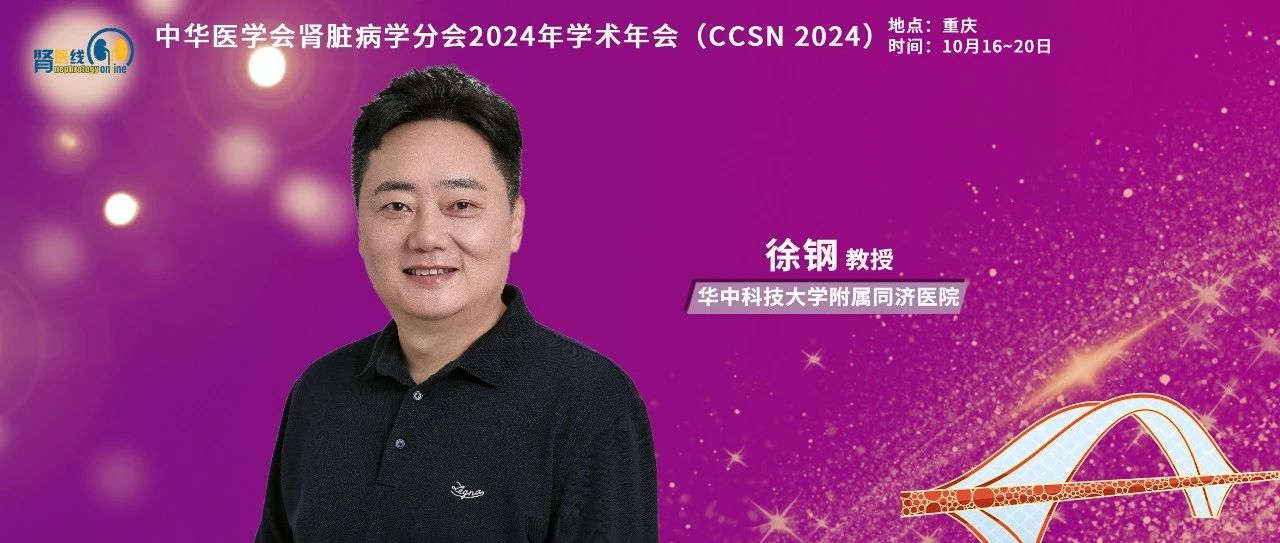 CCSN 2024丨徐钢教授：细胞外囊泡递药系统在肾脏病中的应用探索