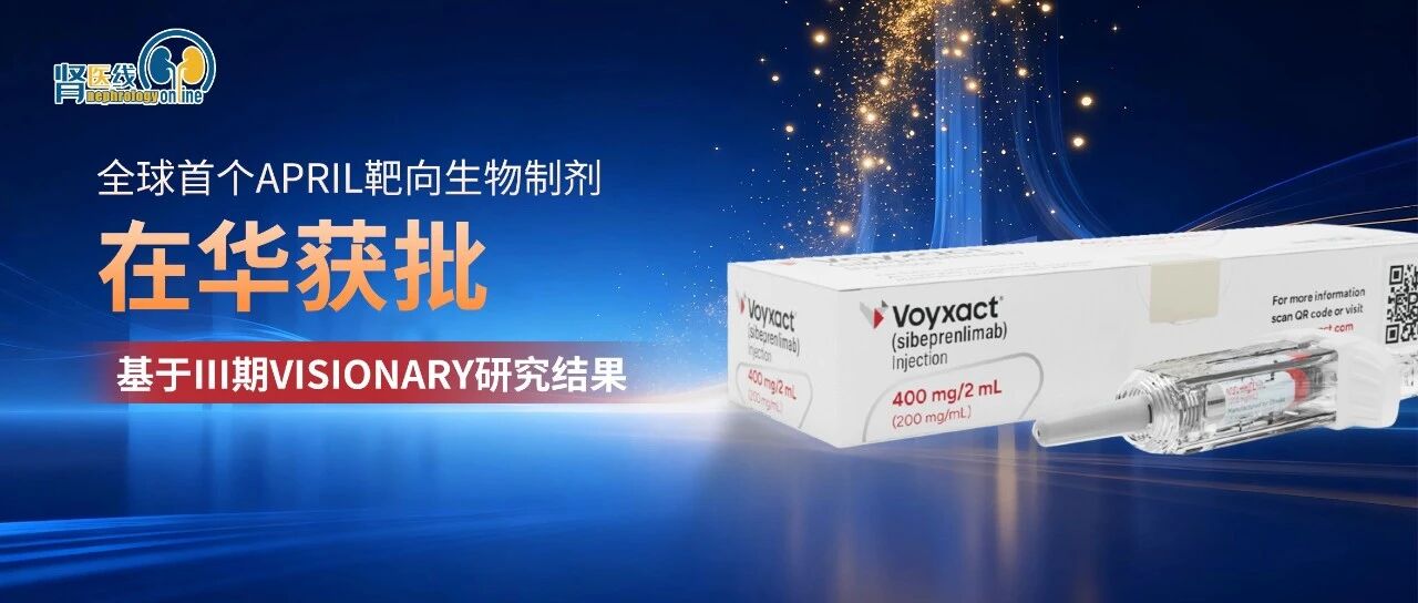 全球首个APRIL靶向生物制剂斯贝利单抗在华获批，用于治疗IgA肾病
